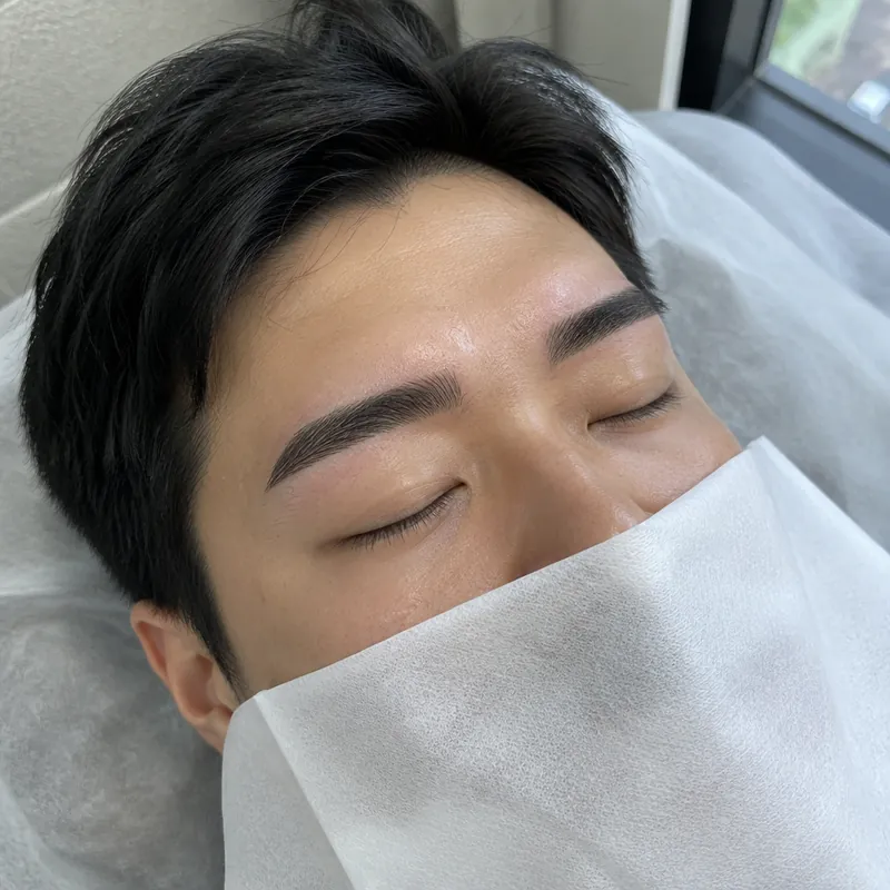 중앙로 남자눈썹 시술 예시 이미지
