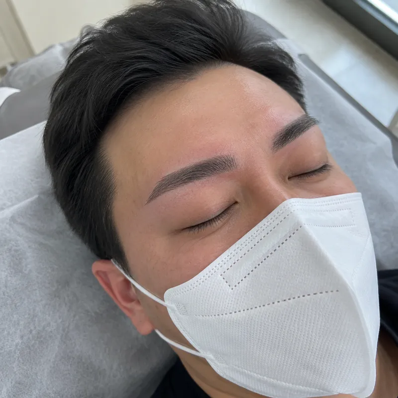 흑암동 남자눈썹 시술 예시 이미지